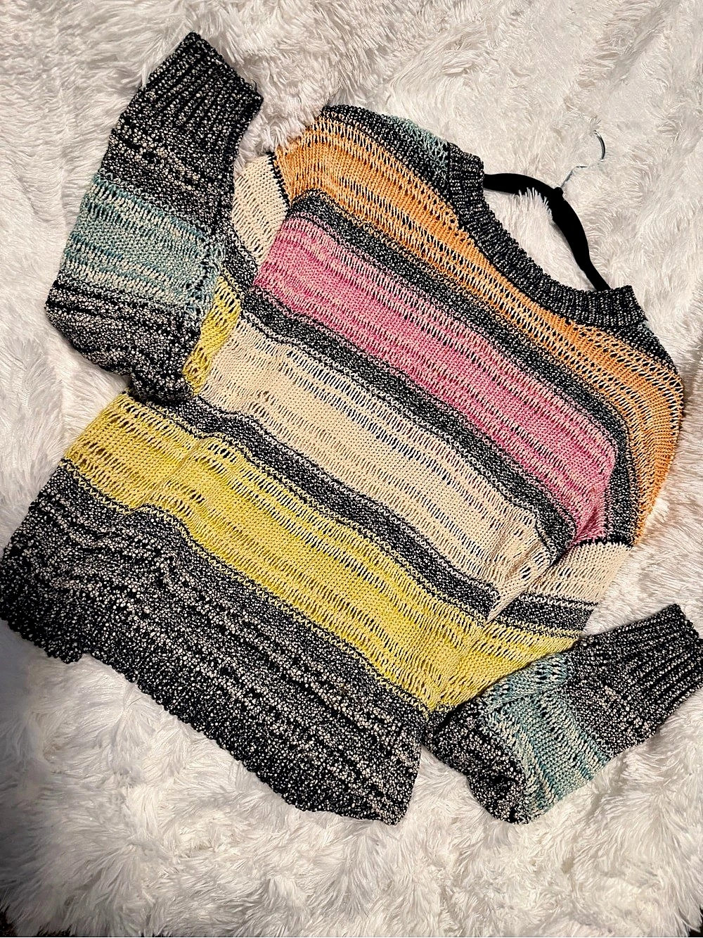Rachel Roy Color Block Sweater Size Medium Like New